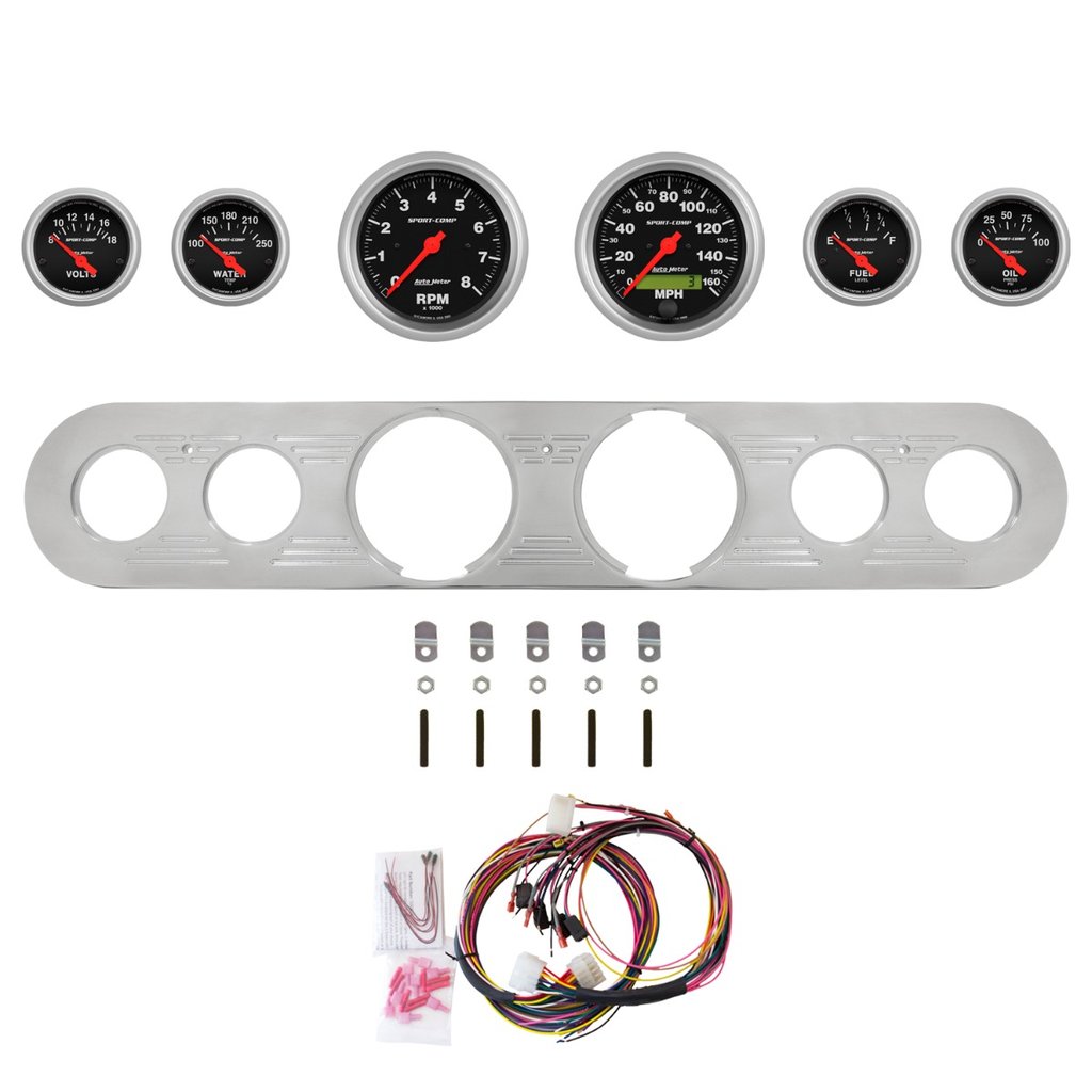 AutoMeter 6 GAUGE DIRECT-FIT DASH KIT, FORD TRUCK 67-72, SPORT-COMP