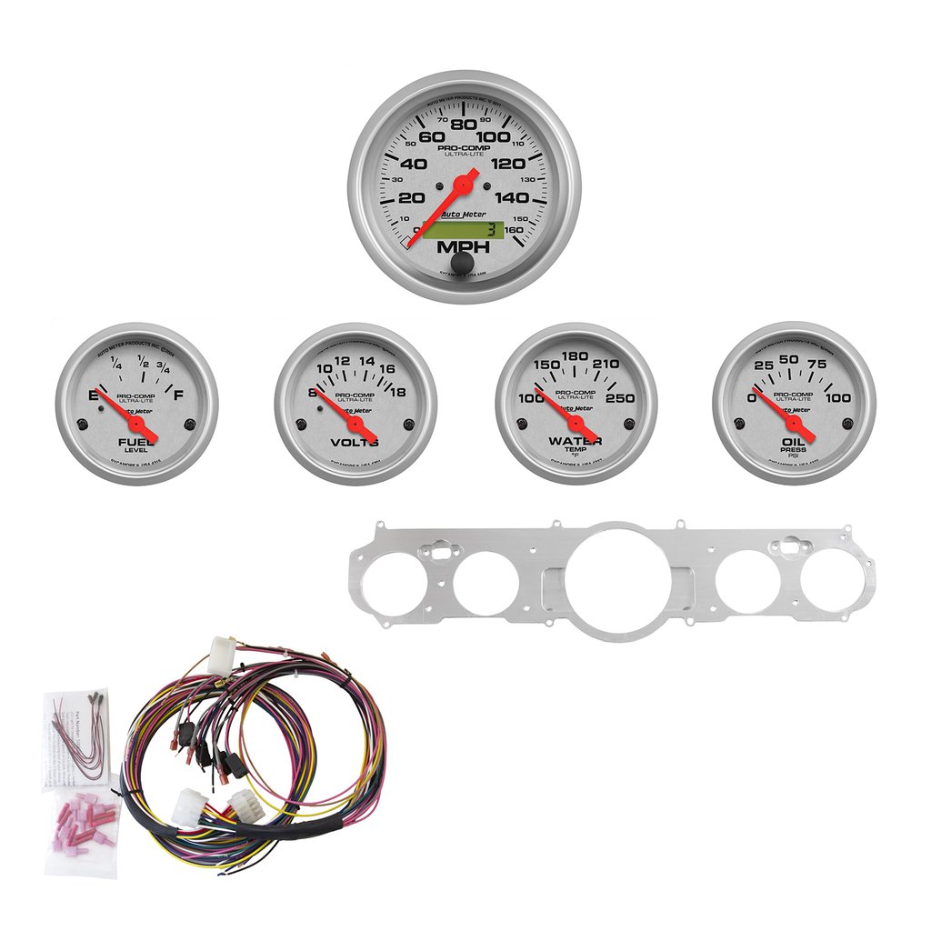 AutoMeter 5 GAUGE DIRECT-FIT DASH KIT, MUSTANG 65-66, ULTRA-LITE