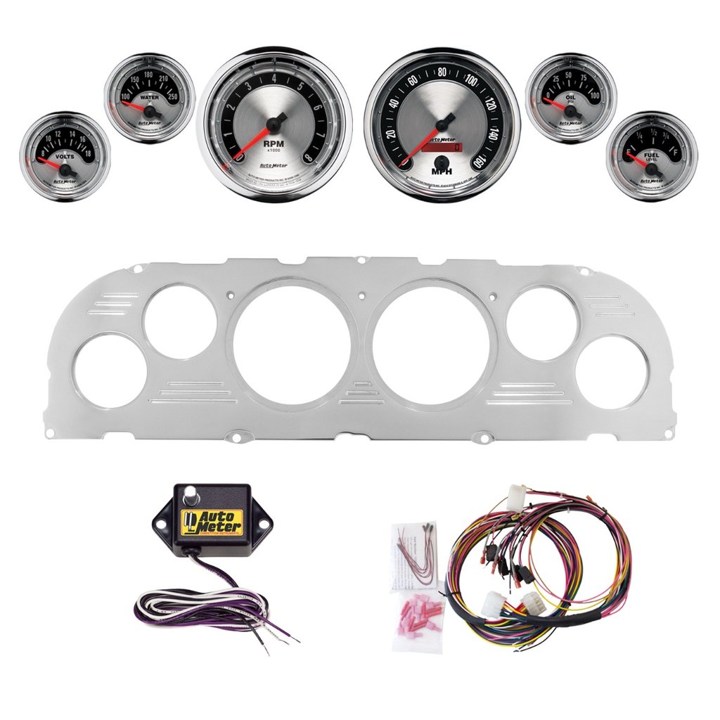 AutoMeter 6 GAUGE DIRECT-FIT DASH KIT, CHEVY TRUCK 60-63, AMERICAN MUSCLE