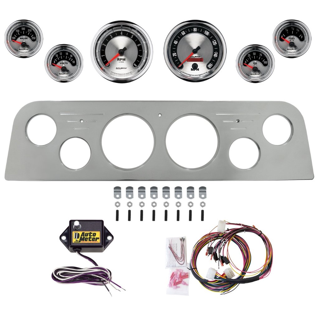AutoMeter 6 GAUGE DIRECT-FIT DASH KIT, GMC TRUCK 60-61, AMERICAN MUSCLE
