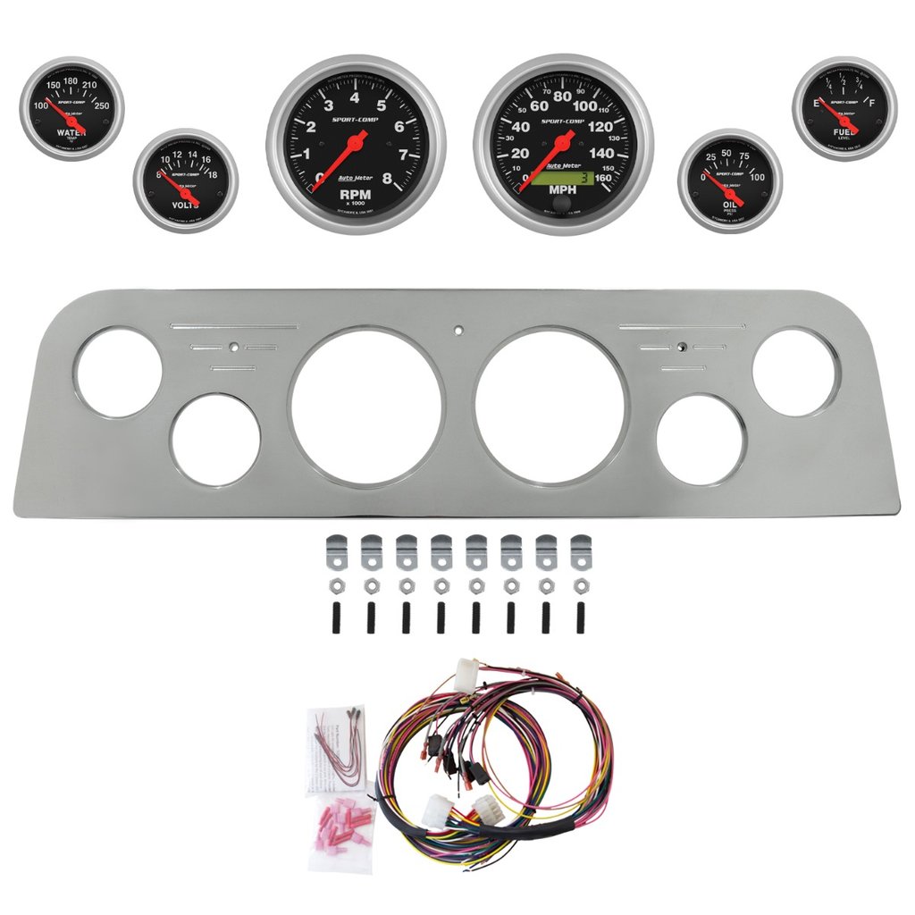 AutoMeter 6 GAUGE DIRECT-FIT DASH KIT, GMC TRUCK 60-61, SPORT-COMP