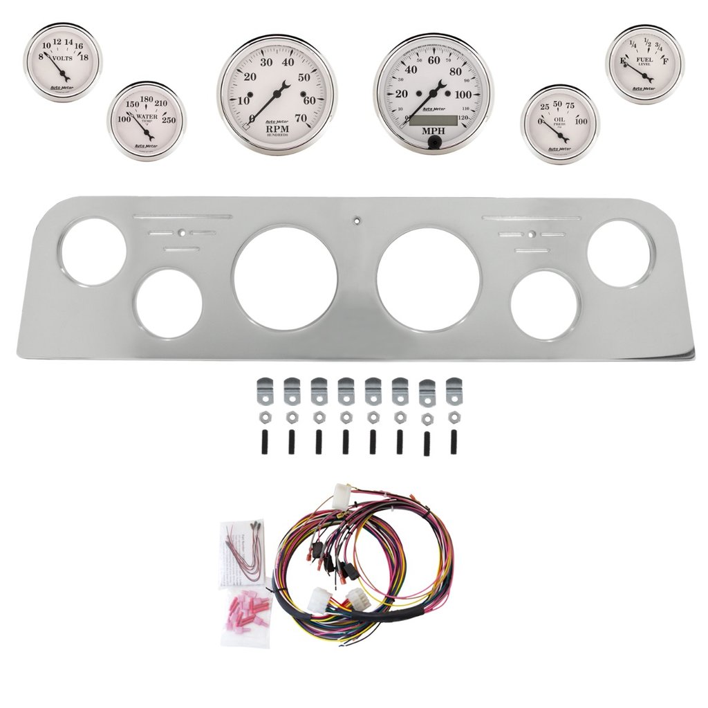 AutoMeter 6 GAUGE DIRECT-FIT DASH KIT, GMC TRUCK 62-66, OLD TYME WHITE