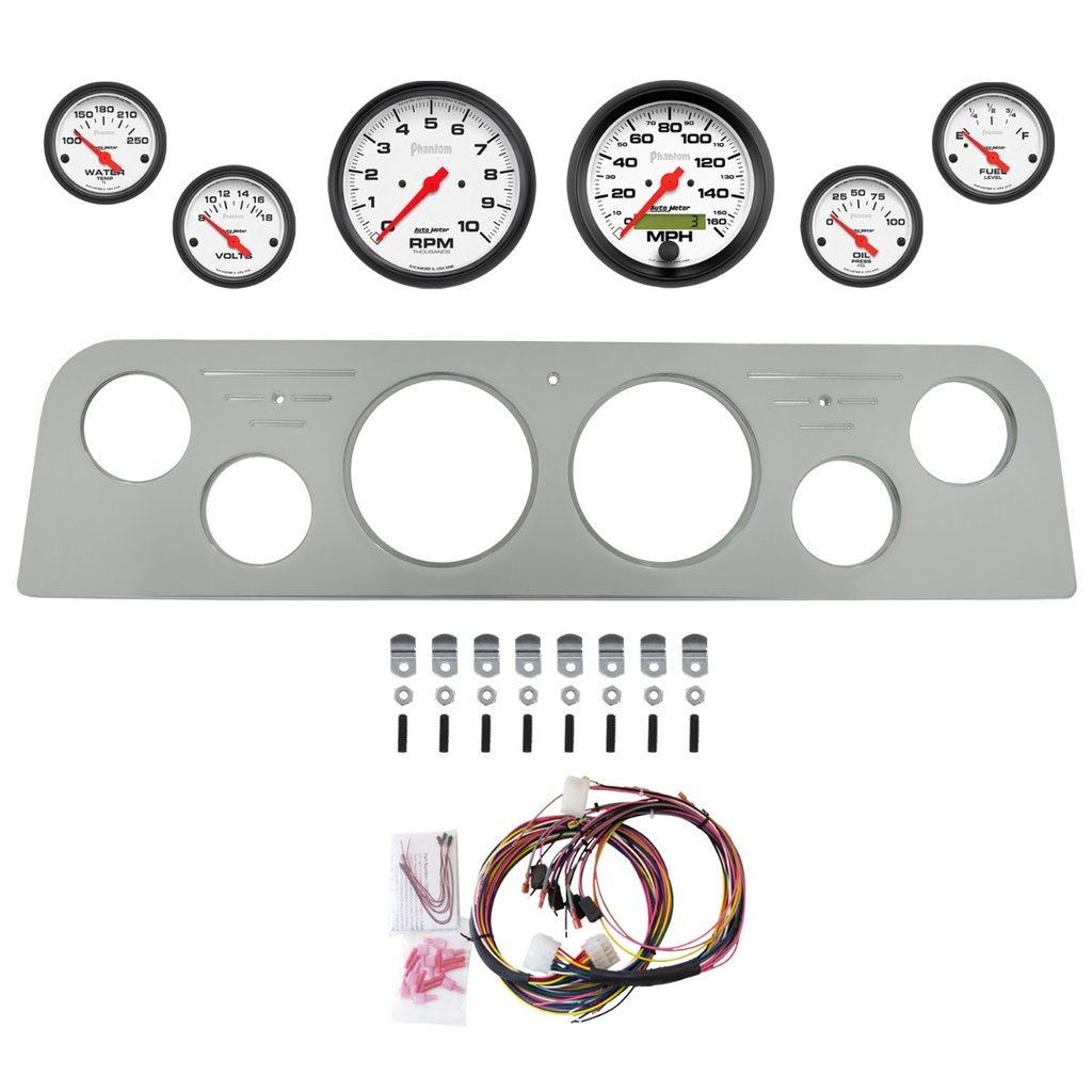 AutoMeter 6 GAUGE DIRECT-FIT DASH KIT, GMC TRUCK 62-66, PHANTOM