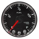 AutoMeter 2-1/16" FUEL LEVEL, PROGRAMMABLE 0-300 Ω, STEPPER MOTOR, SPEK-PRO, BLACK DIAL, CHROME BEZEL, CLEAR LENS