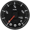 AutoMeter 2-1/16" FUEL LEVEL, PROGRAMMABLE 0-300 Ω, STEPPER MOTOR, SPEK-PRO, FLAT ANTIGLARE LENS