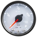 AutoMeter 2-1/16" FUEL LEVEL, PROGRAMMABLE 0-300 Ω, STEPPER MOTOR, SPEK-PRO, WHITE DIAL, BLACK BEZEL, CLEAR LENS