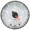 AutoMeter 2-1/16" FUEL LEVEL, PROGRAMMABLE 0-300 Ω, STEPPER MOTOR, SPEK-PRO, WHITE DIAL, BLACK BEZEL, FLAT ANTIGLARE LENS