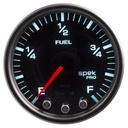 AutoMeter 2-1/16" FUEL LEVEL, PROGRAMMABLE 0-300 Ω, STEPPER MOTOR, SPEK-PRO, BLACK DIAL, BLACK BEZEL, SMOKED LENS