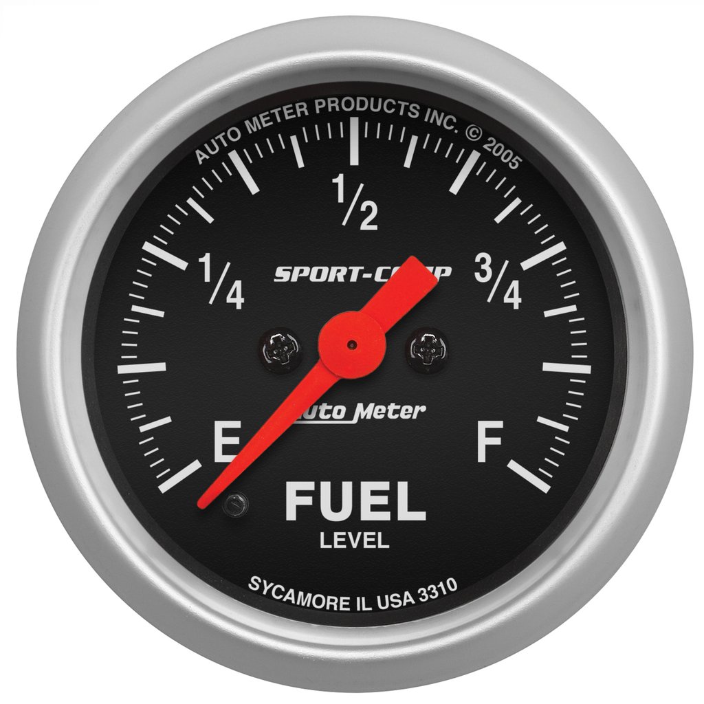 AutoMeter 2-1/16" FUEL LEVEL, PROGRAMMABLE 0-280 Ω, STEPPER MOTOR, SPORT-COMP