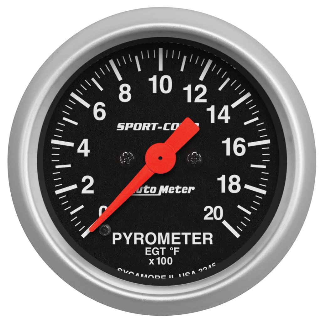 AutoMeter 2-1/16" PYROMETER, 0-2000 °F, SPORT-COMP
