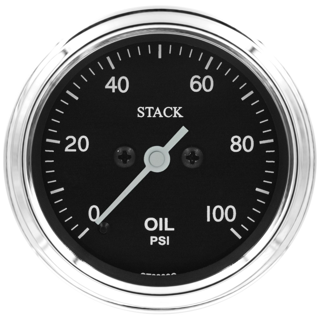 AutoMeter OIL PRESS, PRO STEPPER MOTOR, 52MM, CLASSIC, 0-100PSI, 1/8" NPTF MALE