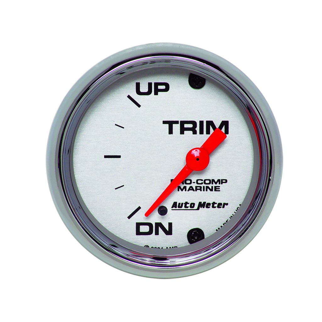 AutoMeter 2-1/16" TRIM LEVEL, UP/DOWN, AIR-CORE, MARINE CHROME