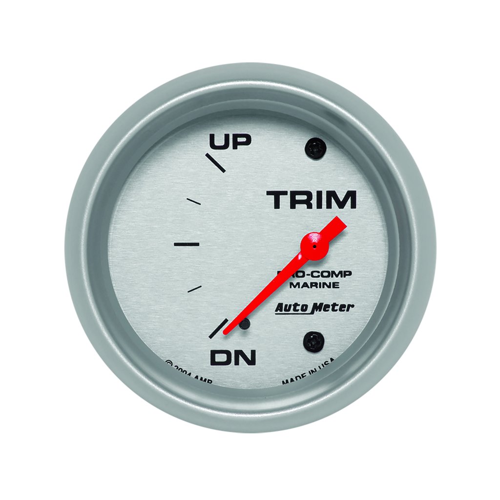 AutoMeter 2-5/8" TRIM LEVEL, UP/DOWN, AIR-CORE, MARINE SILVER