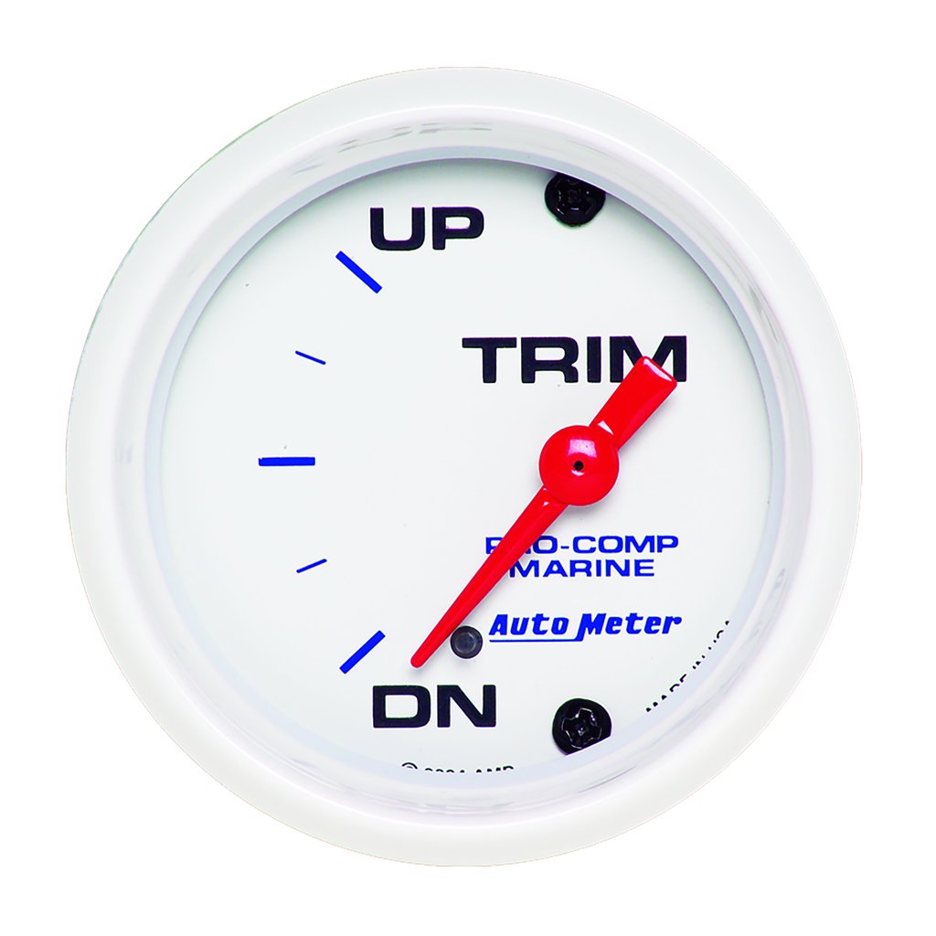 AutoMeter 2-1/16" TRIM LEVEL, UP/DOWN, AIR-CORE, MARINE WHITE