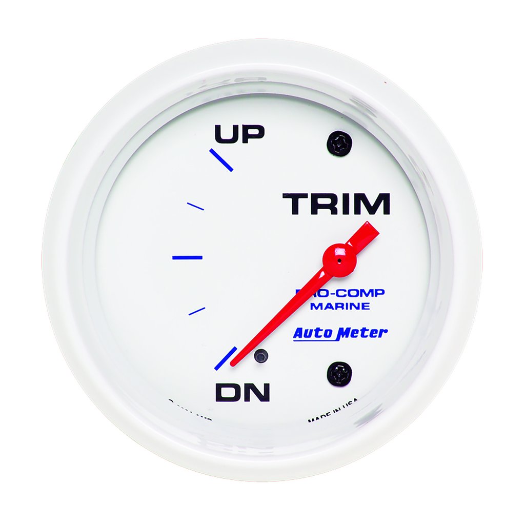 AutoMeter 2-5/8" TRIM LEVEL, UP/DOWN, AIR-CORE, MARINE WHITE