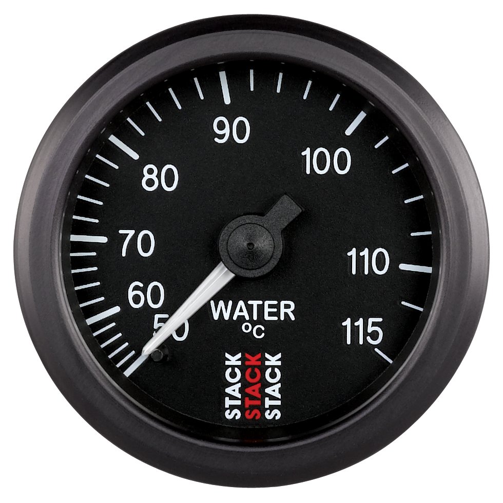 AutoMeter WATER TEMP, 6 FT., MECHANICAL, 52MM, BLACK, 50-115 °C, 6 FT., MECHANICAL,, 3/8" BSPT (M)