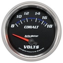 AutoMeter 2-5/8" VOLTMETER, 8-18V, AIR-CORE, COBALT