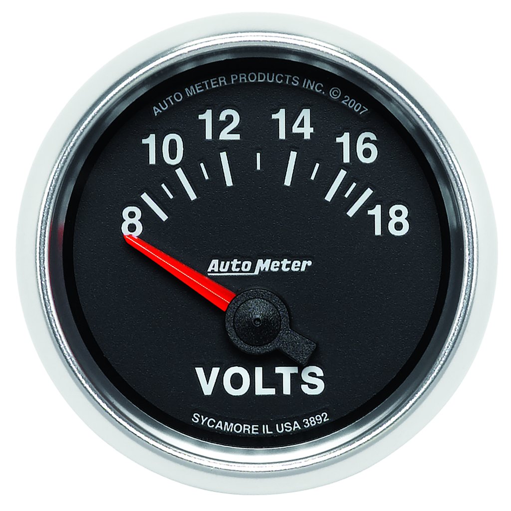 AutoMeter 2-1/16" VOLTMETER, 8-18V, AIR-CORE, GS
