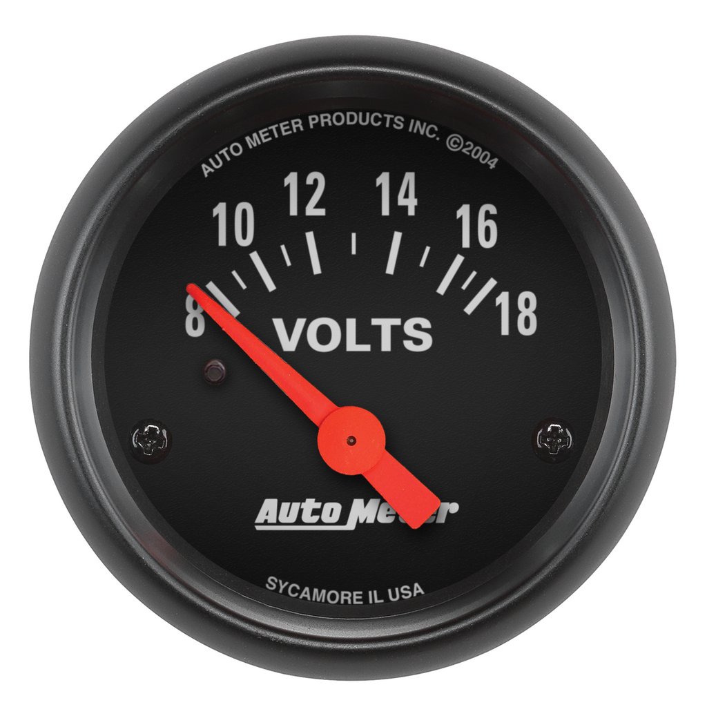 AutoMeter 2-1/16" VOLTMETER, 8-18V, AIR-CORE, Z-SERIES