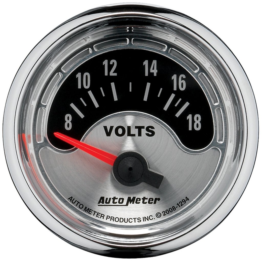 AutoMeter 2-1/16" VOLTMETER, 8-18V, AIR-CORE, AMERICAN MUSCLE