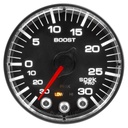 AutoMeter 2-1/16" BOOST/VACUUM, 30 IN HG/30 PSI, STEPPER MOTOR, SPEK-PRO, BLACK DIAL, BLACK BEZEL, FLAT ANTIGLARE LENS
