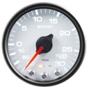 AutoMeter 2-1/16" BOOST/VACUUM, 30 IN HG/30 PSI, STEPPER MOTOR, SPEK-PRO, WHITE DIAL, BLACK BEZEL, CLEAR LENS