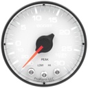 AutoMeter 2-1/16" BOOST/VACUUM, 30 IN HG/30 PSI, STEPPER MOTOR, SPEK-PRO, WHITE DIAL, BLACK BEZEL, FLAT ANTIGLARE LENS