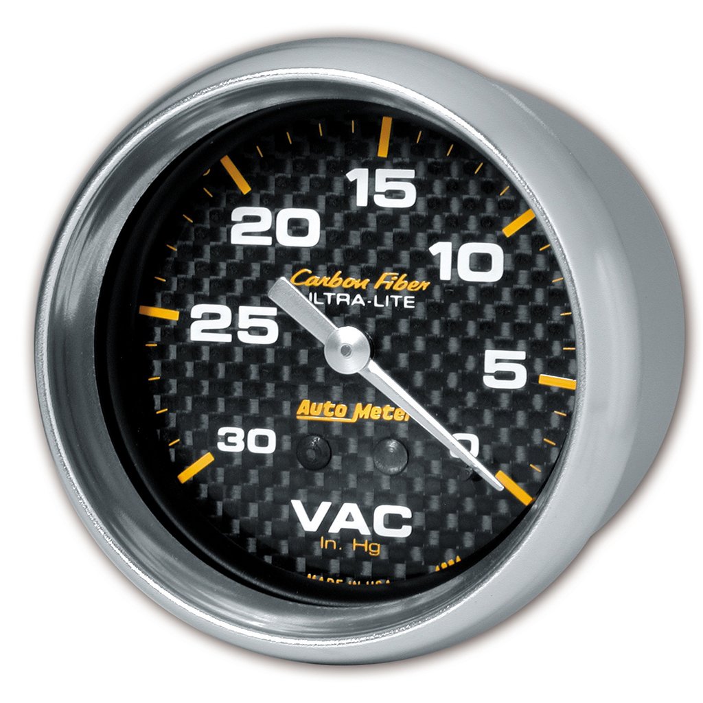 AutoMeter 2-5/8" VACUUM, 0-30 IN HG, CARBON FIBER