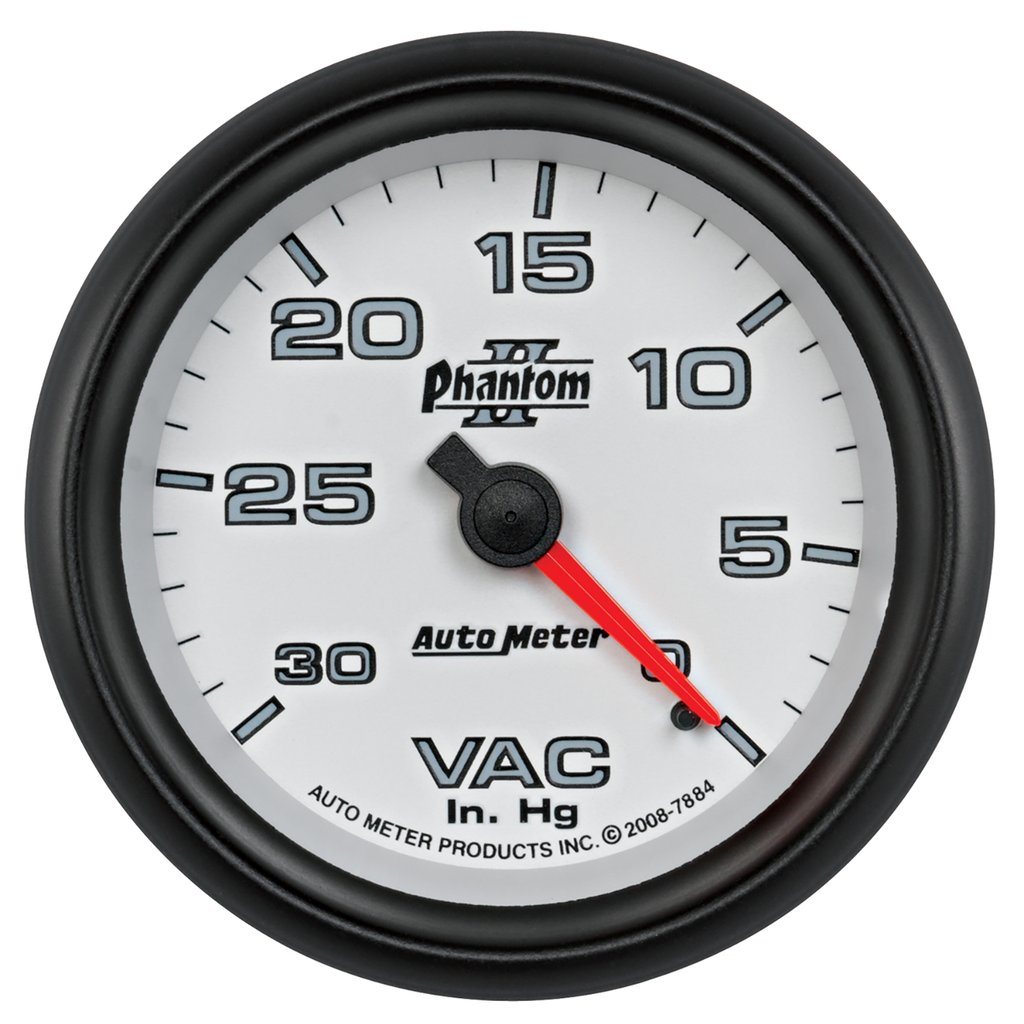 AutoMeter 2-5/8" VACUUM, 0-30 IN HG, PHANTOM II