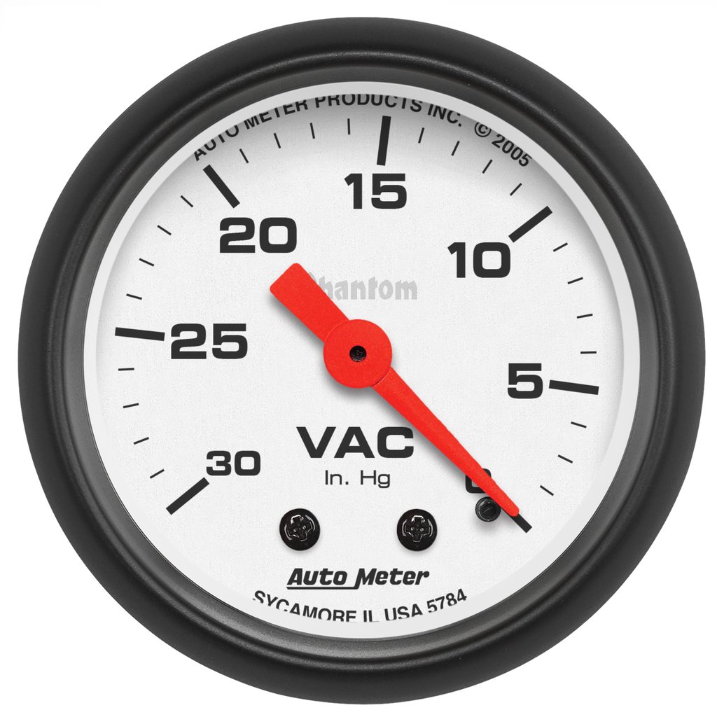 AutoMeter 2-1/16" VACUUM, 0-30 IN HG, PHANTOM