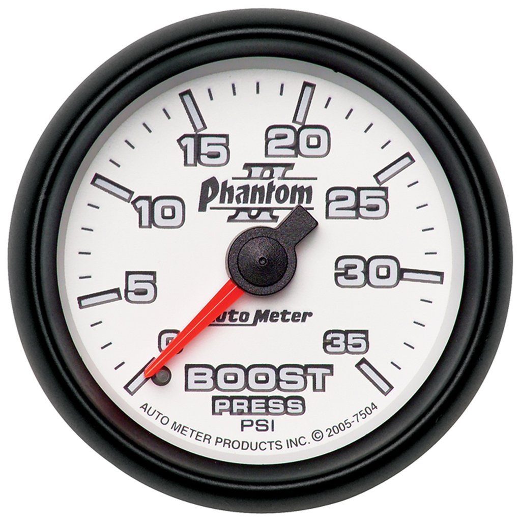 AutoMeter 2-1/16" BOOST, 0-35 PSI, MECHANICAL, PHANTOM II