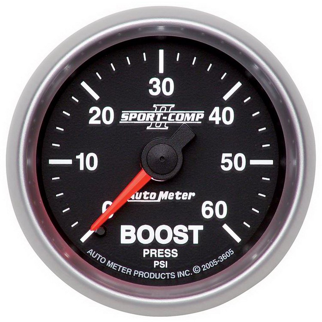AutoMeter 2-1/16" BOOST, 0-60 PSI, MECHANICAL, SPORT-COMP II