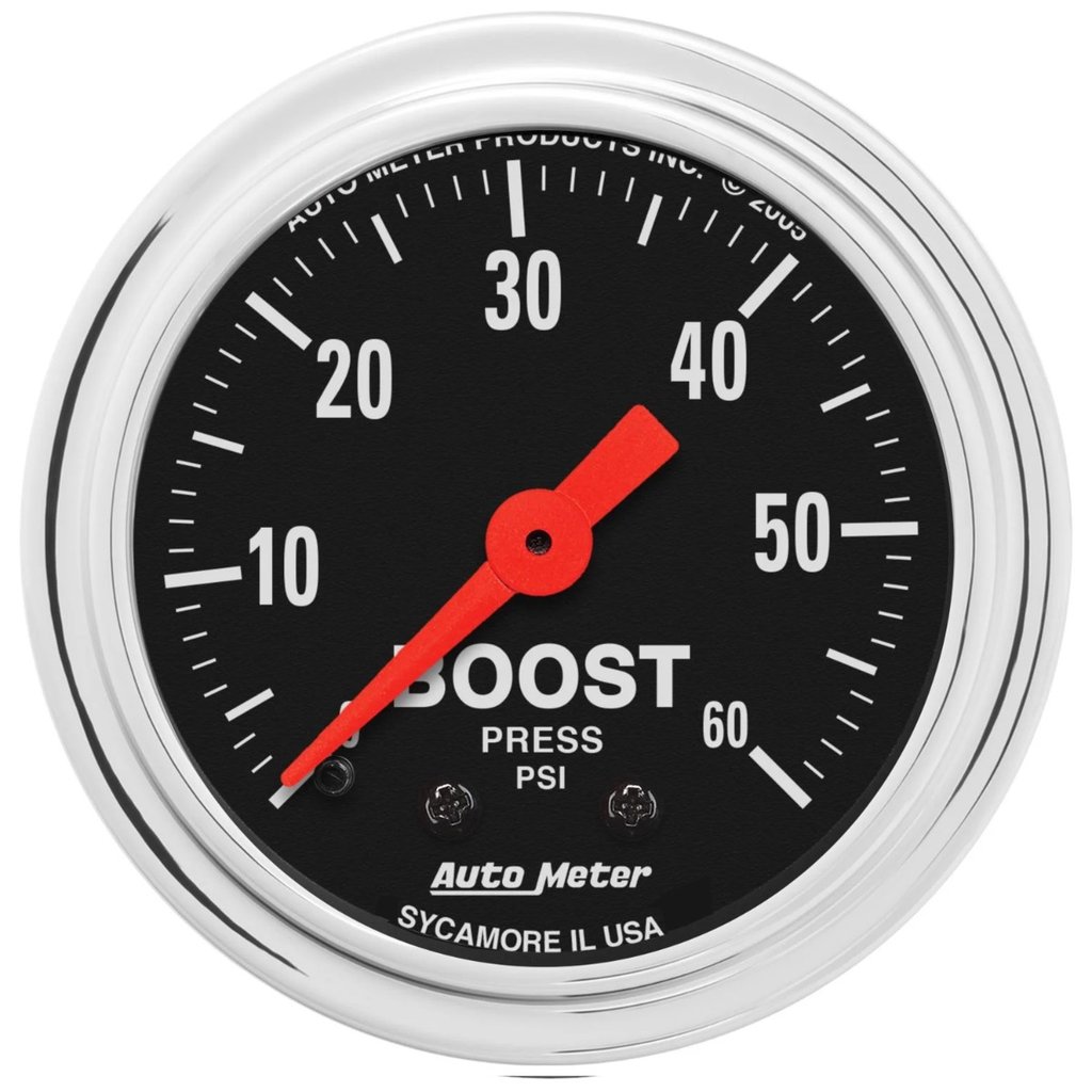 AutoMeter 2-1/16" BOOST, 0-60 PSI, TRADITIONAL CHROME