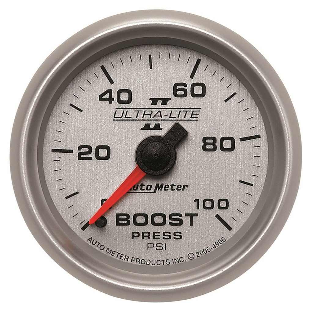 AutoMeter 2-1/16" BOOST, 0-100 PSI, MECHANICAL, ULTRA-LITE II