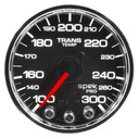 AutoMeter 2-1/16" TRANSMISSION TEMPERATURE, 100-300 °F, STEPPER MOTOR, SPEK-PRO, BLACK DIAL, CHROME BEZEL, CLEAR LENS