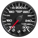 AutoMeter 2-1/16" TRANSMISSION TEMPERATURE, 100-300 °F, STEPPER MOTOR, SPEK-PRO, BLACK DIAL, BLACK BEZEL, FLAT ANTIGLARE LENS