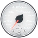 AutoMeter 2-1/16" TRANSMISSION TEMPERATURE, 100-300 °F, STEPPER MOTOR, SPEK-PRO, WHITE DIAL, BLACK BEZEL, FLAT ANTIGLARE LENS