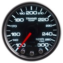 AutoMeter 2-1/16" TRANSMISSION TEMPERATURE, 100-300 °F, STEPPER MOTOR, SPEK-PRO, BLACK DIAL, BLACK BEZEL, SMOKED LENS