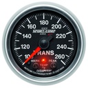 AutoMeter 2-1/16" TRANSMISSION TEMPERATURE, W/ PEAK & WARN, 100-260 °F, STEPPER MOTOR, SPORT-COMP II