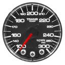 AutoMeter 2-1/16" WATER TEMPERATURE, 100-300 °F, STEPPER MOTOR, SPEK-PRO, BLACK DIAL, CHROME BEZEL, FLAT ANTIGLARE LENS