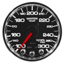 AutoMeter 2-1/16" WATER TEMPERATURE, 100-300 °F, STEPPER MOTOR, SPEK-PRO, BLACK DIAL, CHROME BEZEL, CLEAR LENS