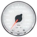 AutoMeter 2-1/16" WATER TEMPERATURE, 100-300 °F, STEPPER MOTOR, SPEK-PRO, WHITE DIAL, CHROME BEZEL, CLEAR LENS