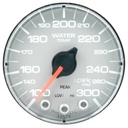 AutoMeter 2-1/16" WATER TEMPERATURE, 100-300 °F, STEPPER MOTOR, SPEK-PRO, SILVER DIAL, CHROME BEZEL, FLAT ANTIGLARE LENS