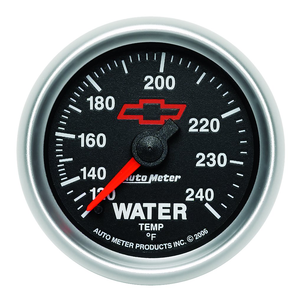 AutoMeter 2-1/16" WATER TEMPERATURE, 120-240 °F, CHEVY RED BOWTIE