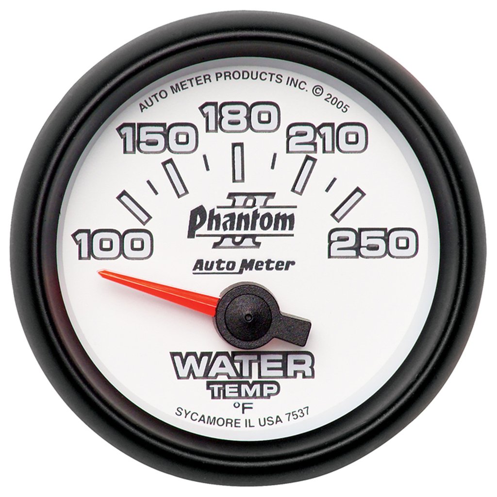 AutoMeter 2-1/16" WATER TEMPERATURE, 100-250 °F, AIR-CORE, PHANTOM II