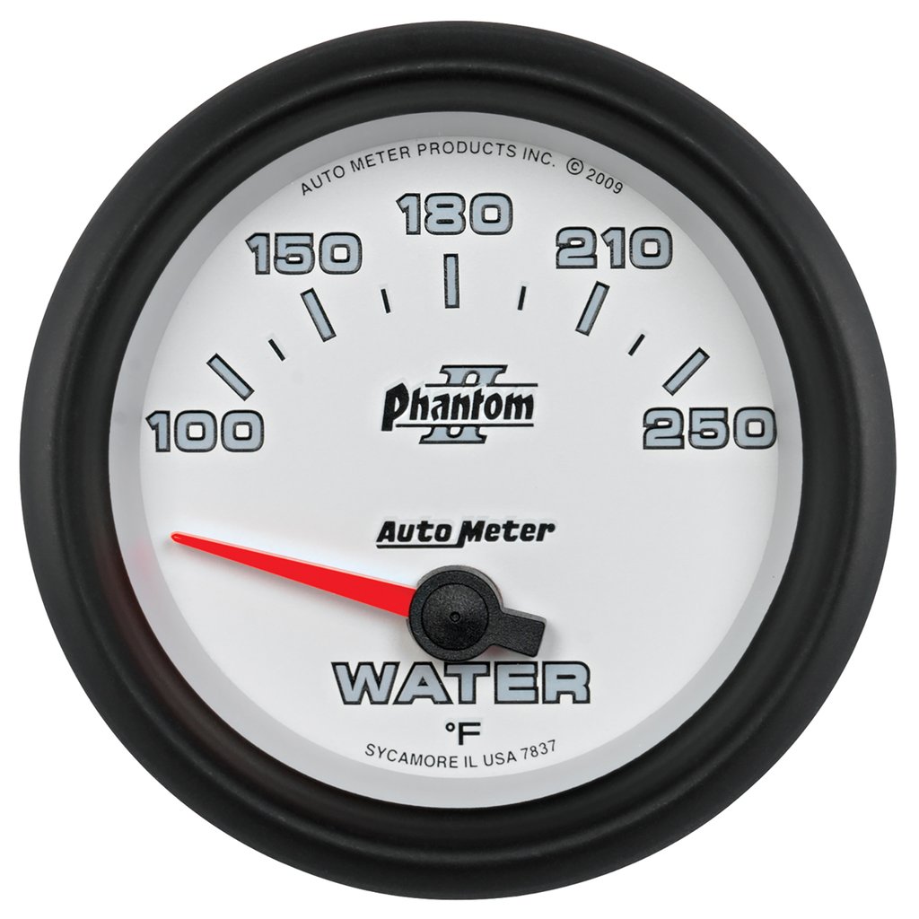 AutoMeter 2-5/8" WATER TEMPERATURE, 100-250 °F, AIR-CORE, PHANTOM II