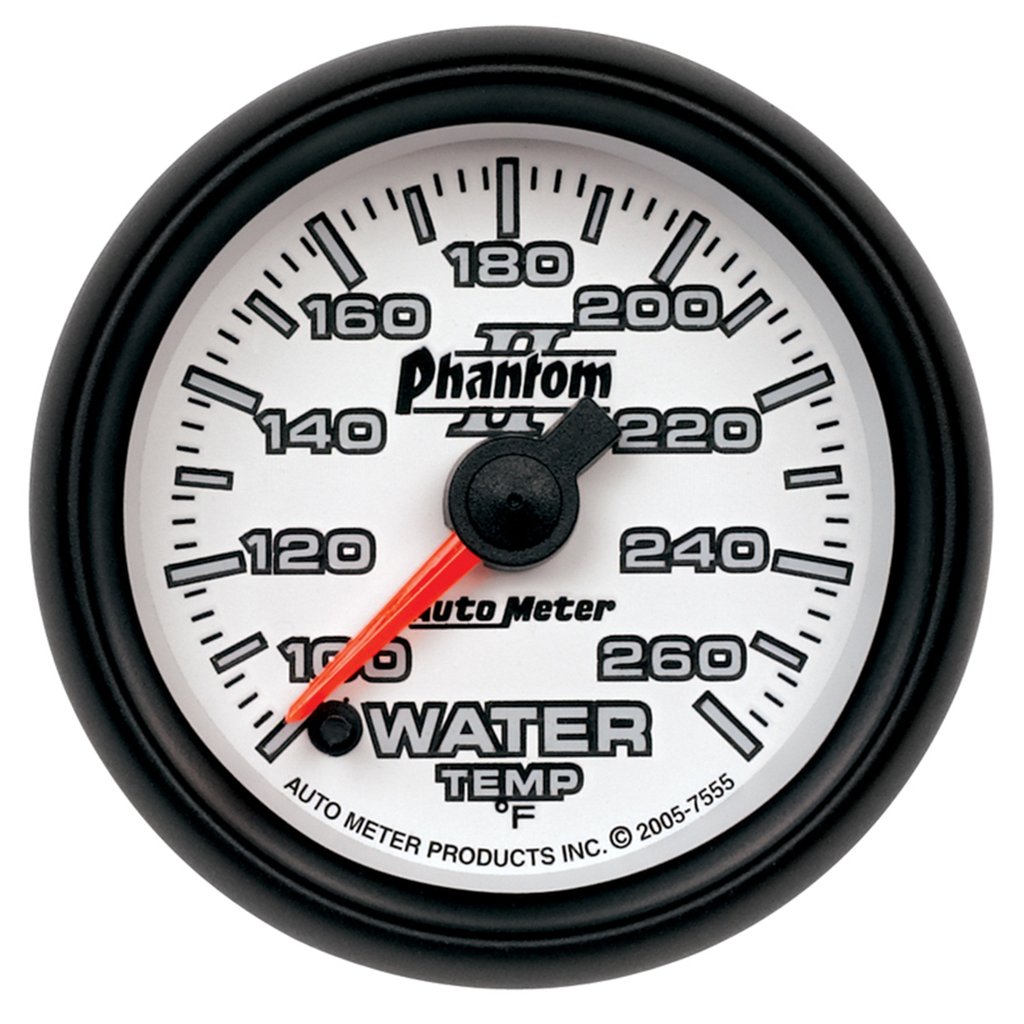 AutoMeter 2-1/16" WATER TEMPERATURE, 100-260 °F, STEPPER MOTOR, PHANTOM II