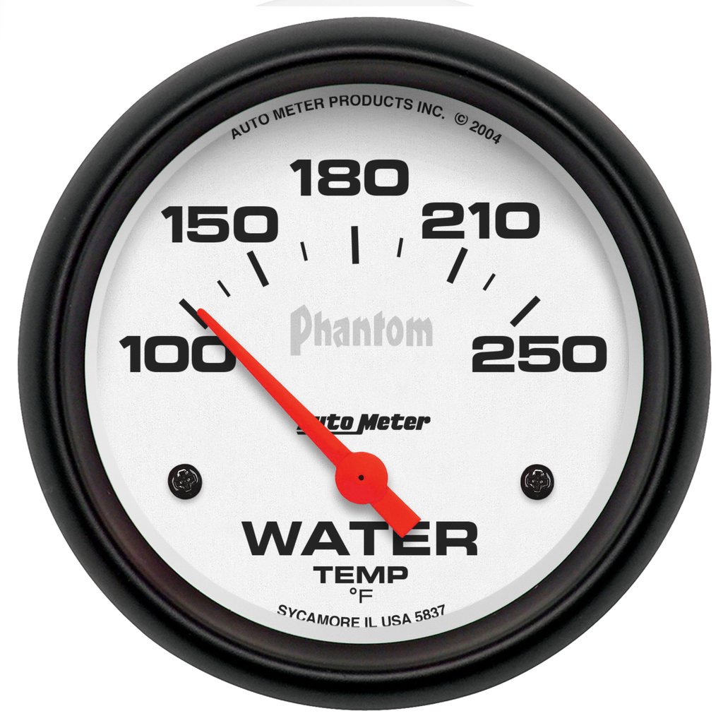 AutoMeter 2-5/8" WATER TEMPERATURE, 100-250 °F, AIR-CORE, PHANTOM