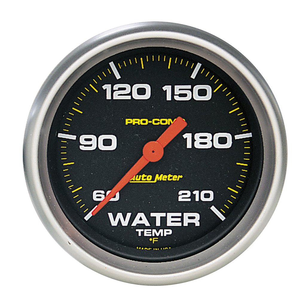 AutoMeter 2-5/8" WATER TEMPERATURE, 60-210 °F, STEPPER MOTOR, PRO-COMP