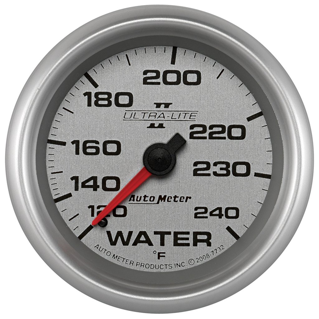 AutoMeter 2-5/8" WATER TEMPERATURE, 120-240 °F, 6 FT., MECHANICAL, ULTRA-LITE II